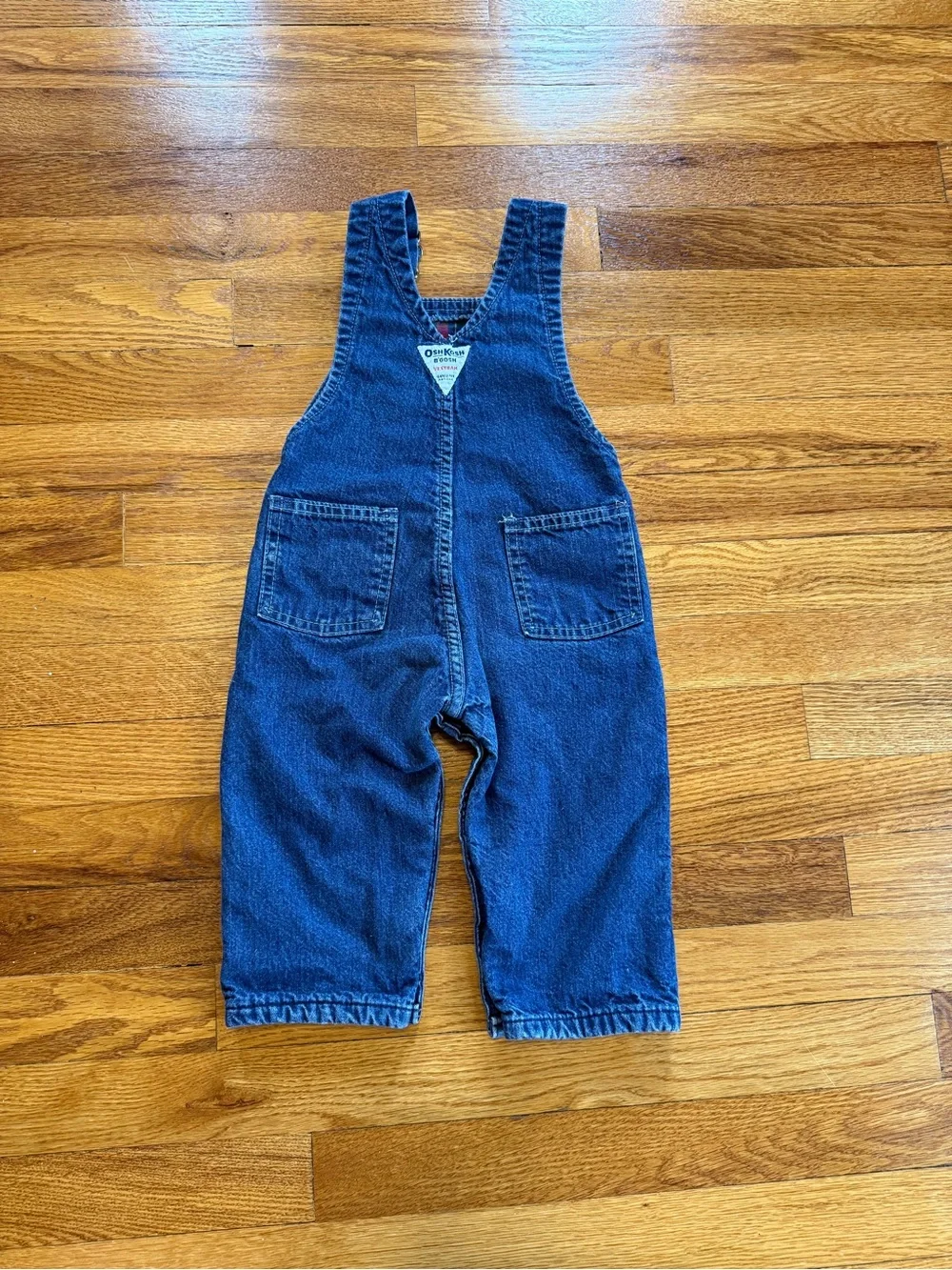 Osh Kosh Vintage Flannel Lined Denim Overalls Coveralls 24 Mo Toddler Youth